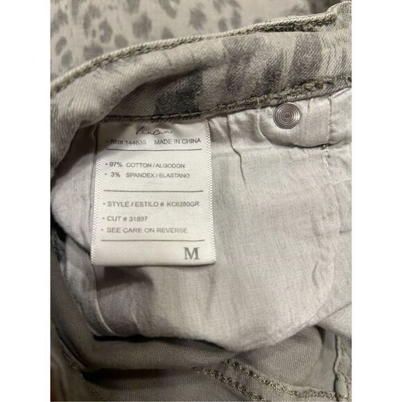 KanCan Women's Gray Leopard Print Denim Mini Skirt Size Medium - Picture 8 of 10